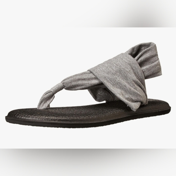 Sanuk Shoes - SANUK Yoga sling gray and black sandals.  Size is 7. Great condition.